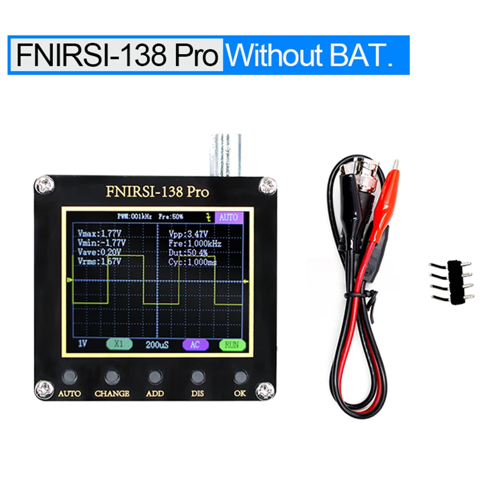 Портативный цифровой осциллограф FNIRSI 138pro, анализатор логики с 3 режимами, автонастройка одной кнопкой, ШИМ, обновление прошивки
Портативный цифровой осциллограф FNIRSI 138pro, анализатор логики с 3 режимами, автонастройка одной кнопкой, ШИМ, обновление прошивки