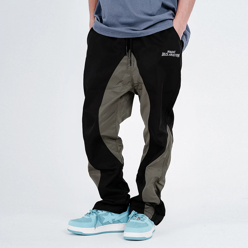 Harajuku Color Block Letter Embroidery Patchwork Casual Cargos Mens and Womens Streetwear Retro Vibe Style Drawstring Trousers
Harajuku Color Block Letter Embroidery Patchwork Casual Cargos Mens and Womens Streetwear Retro Vibe Style Drawstring Trousers
