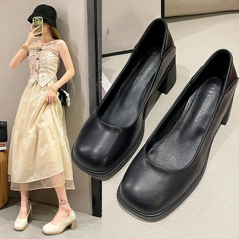 Womens Shoes Black Heels Square Toe WOMEN Lolita Shoes Basic High Heels Mary Jane Shoes Zapatos De Damas Elegantes Casual
Womens Shoes Black Heels Square Toe WOMEN Lolita Shoes Basic High Heels Mary Jane Shoes Zapatos De Damas Elegantes Casual