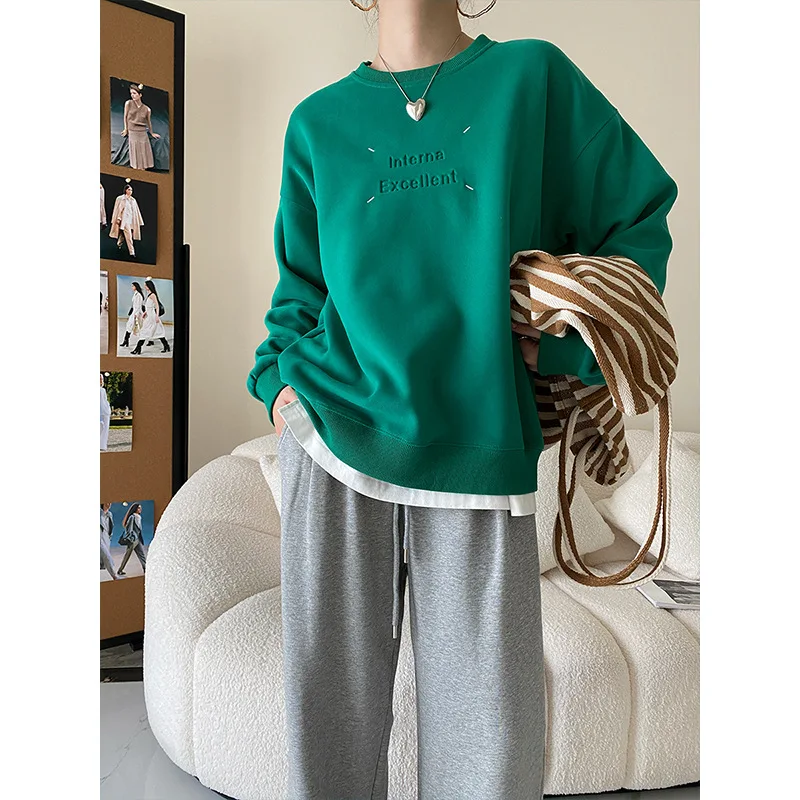 Весенние женские белые толстовки с круглым вырезом и длинным рукавом, модные пуловеры с буквенным принтом, новая одежда, женские хлопковые топы, свитера
Весенние женские белые толстовки с круглым вырезом и длинным рукавом, модные пуловеры с буквенным принтом, новая одежда, женские хлопковые топы, свитера