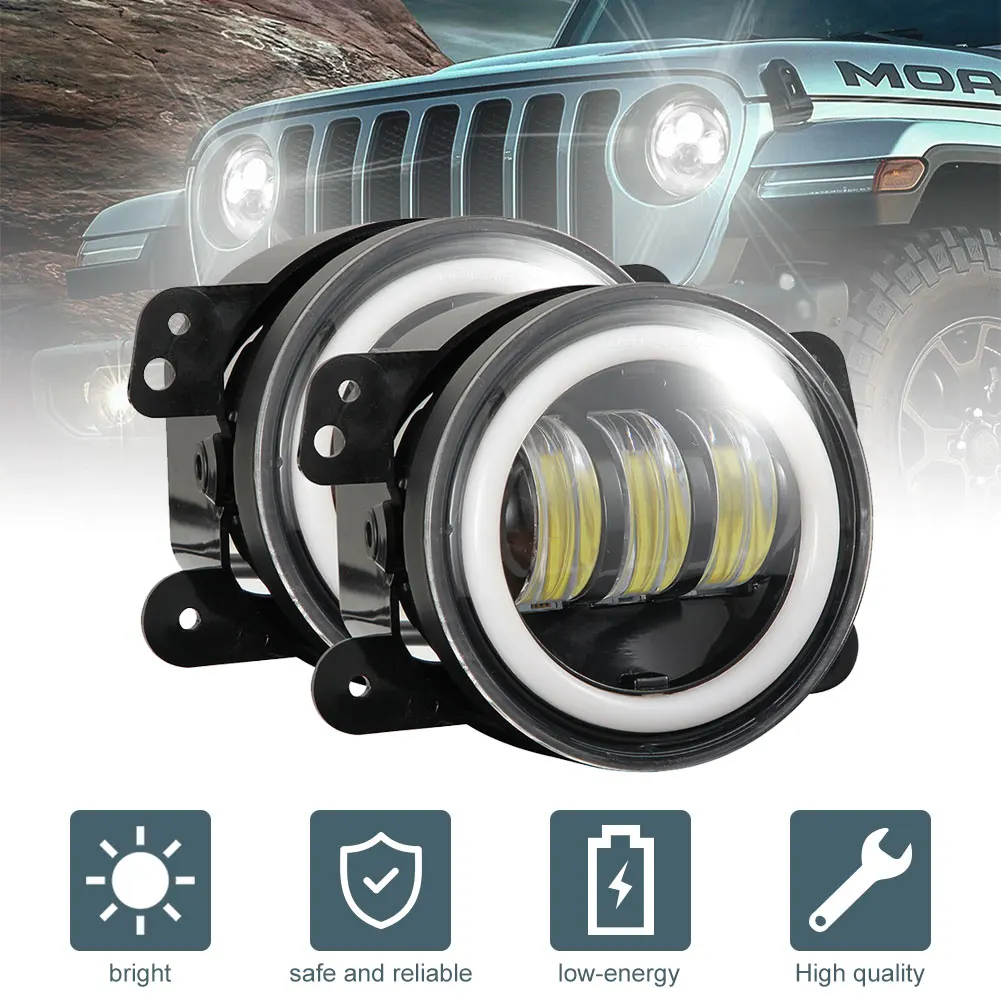 Halo Amber Turn Signal LED 4" Inch Fog Light Lamp For 2018 2019 Jeep Wrangler JL
Halo Amber Turn Signal LED 4" Inch Fog Light Lamp For 2018 2019 Jeep Wrangler JL