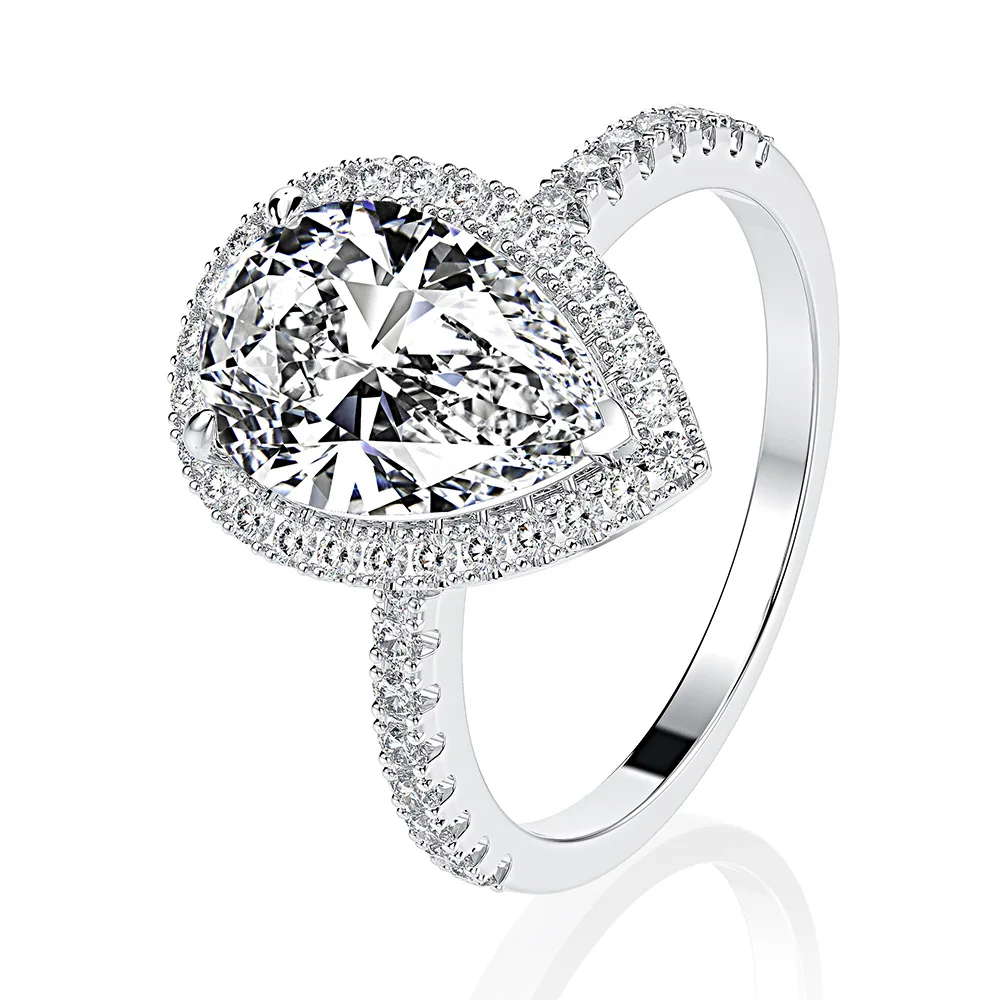 Big Pear Luxury Real 925 Sterling Silver 8x12mm 8ct Cubic Zirconia Stone Rings Genuine Jewelry For Women Gift
Big Pear Luxury Real 925 Sterling Silver 8x12mm 8ct Cubic Zirconia Stone Rings Genuine Jewelry For Women Gift