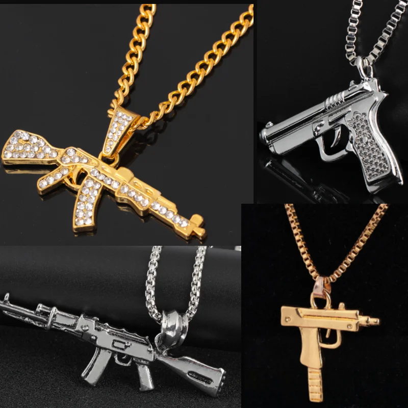 2022 New Punk AK47 kid man women Machine High Quality Luxury Gun Necklace Creative Submachine Gun Pendant fashion Jewelry 60cm
2022 New Punk AK47 kid man women Machine High Quality Luxury Gun Necklace Creative Submachine Gun Pendant fashion Jewelry 60cm