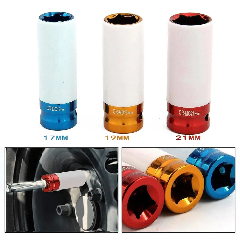 17 /19/ 21mm Hex Sockets Colorful Sleeve Tires Protection Sleeve Wall Deep Impact Nuts Socket Alloy Wheel Pneumatic Wrench Tire
17 /19/ 21mm Hex Sockets Colorful Sleeve Tires Protection Sleeve Wall Deep Impact Nuts Socket Alloy Wheel Pneumatic Wrench Tire