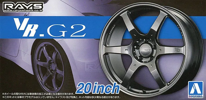 

AOSHIMA 1:24 Volk Racing VR.G2 20 Inchs 05517 Assembled Wheel Rim with Tire Model Accessories Toy