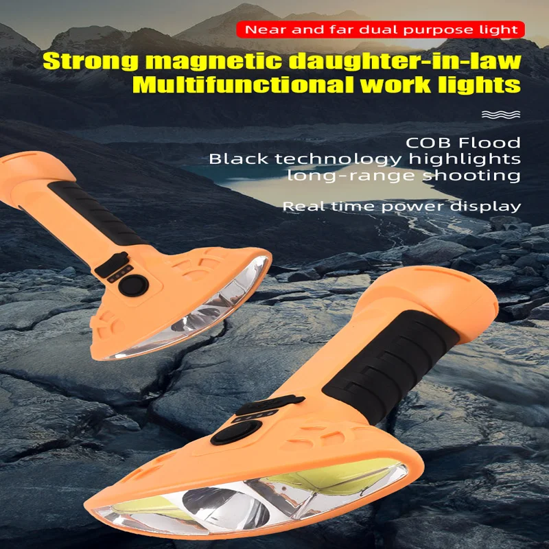 Strong Flashlight Maintenance Work Light Three-Head MultiFunction Cob Magnet Auto Repair Work Light Led Red Light Warning Light
Strong Flashlight Maintenance Work Light Three-Head MultiFunction Cob Magnet Auto Repair Work Light Led Red Light Warning Light