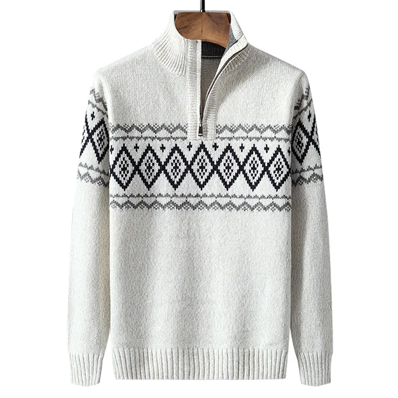 Zipper Turtleneck Half Mens Pullovers Knitted Autumn Plaid Sweater For Man Clothing Knitwear High Neck Korean Clothes
Zipper Turtleneck Half Mens Pullovers Knitted Autumn Plaid Sweater For Man Clothing Knitwear High Neck Korean Clothes