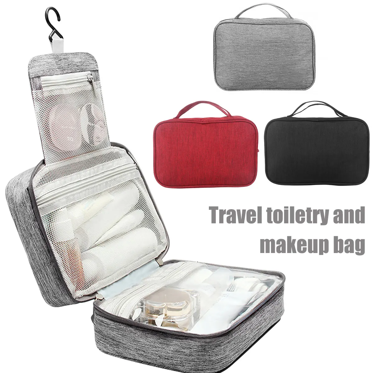 Travel Toiletry Bag for Men and Women Makeup Organizer Bags Large Capacity Makeup Organizer Bag with Hanging Hook Travel Shower
Travel Toiletry Bag for Men and Women Makeup Organizer Bags Large Capacity Makeup Organizer Bag with Hanging Hook Travel Shower