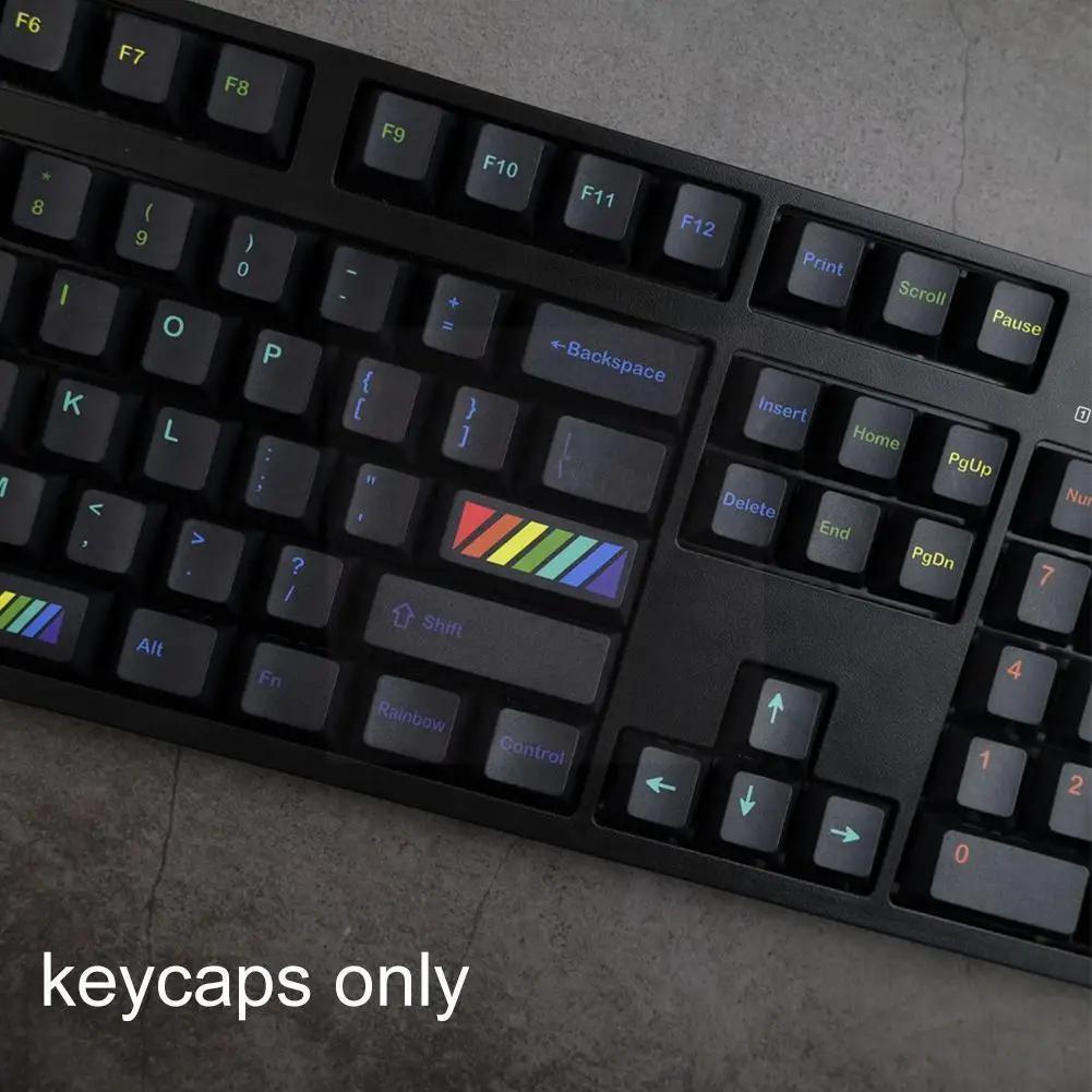 Клавиатура 140 клавиш GMK Midnight Rainbow Keycaps Profile Spacebar 7U Dye PBT, механическая Сублимация 6.25U Keycap Q7W3
Клавиатура 140 клавиш GMK Midnight Rainbow Keycaps Profile Spacebar 7U Dye PBT, механическая Сублимация 6.25U Keycap Q7W3