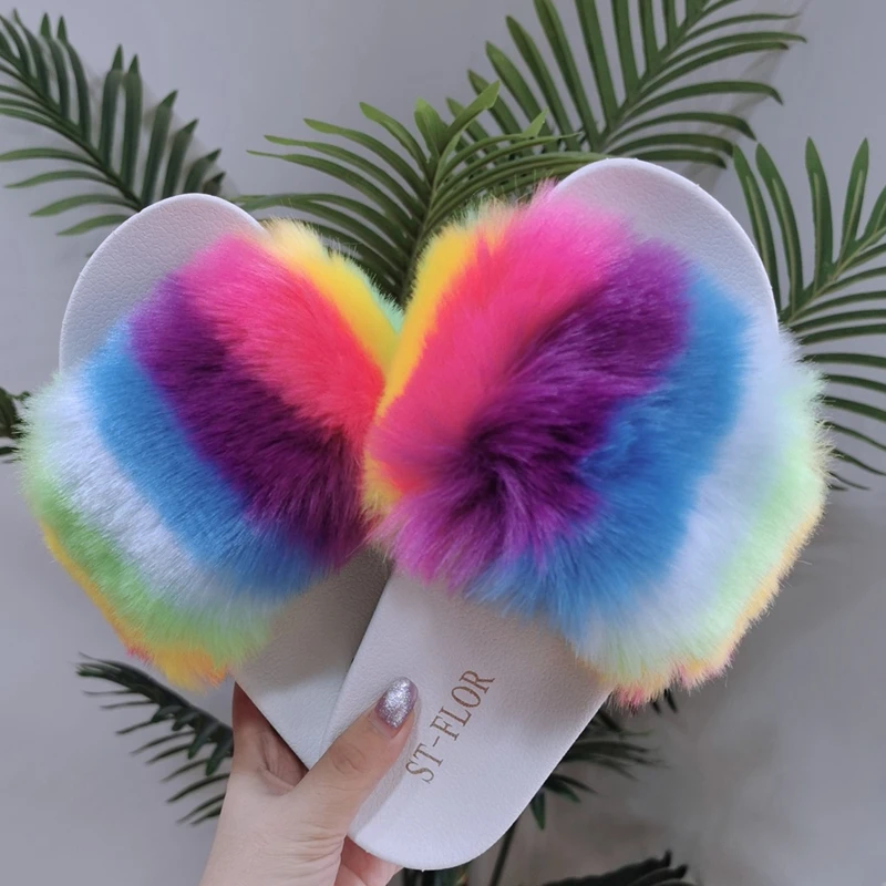 Sexy Multicolor Plush Women Slides Fashion Outdoor Beach Non-slip Woman Slippers Spring Autumn Sandals Soft Cozy Female Shoes
Sexy Multicolor Plush Women Slides Fashion Outdoor Beach Non-slip Woman Slippers Spring Autumn Sandals Soft Cozy Female Shoes