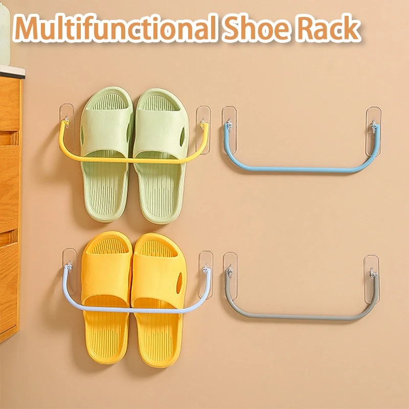 

Shoes Storage Towel Sundries Shelf Practical Portable Adjustable Foldable Waterproof Slipper Drain Racks Adhesive Wall-mounted