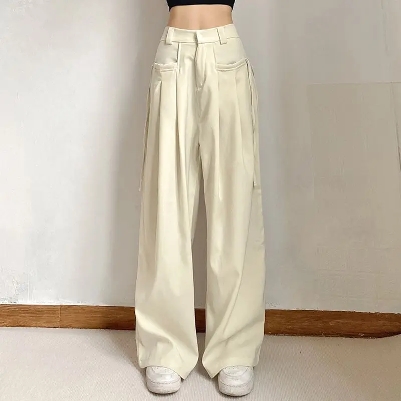 HOUZHOU Casual Baggy High Waist Suit Pants Women Vintage Chic and Elegant Beige Classic Ladies Trouser Korean Fashion Wide Pants
HOUZHOU Casual Baggy High Waist Suit Pants Women Vintage Chic and Elegant Beige Classic Ladies Trouser Korean Fashion Wide Pants
