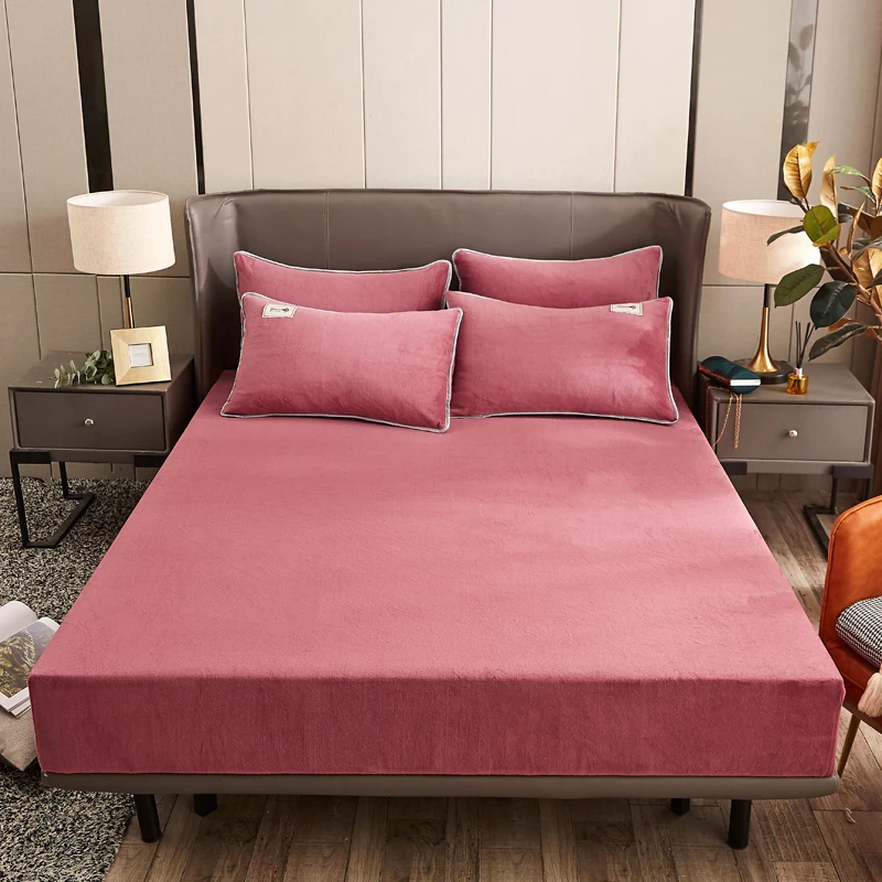 Winter Plush Fitted Sheet Elastic Double Bed Sheet Warm Bedspread Solid Color Mattress Cover Bed Linen Protector (No Pillowcase)
Winter Plush Fitted Sheet Elastic Double Bed Sheet Warm Bedspread Solid Color Mattress Cover Bed Linen Protector (No Pillowcase)