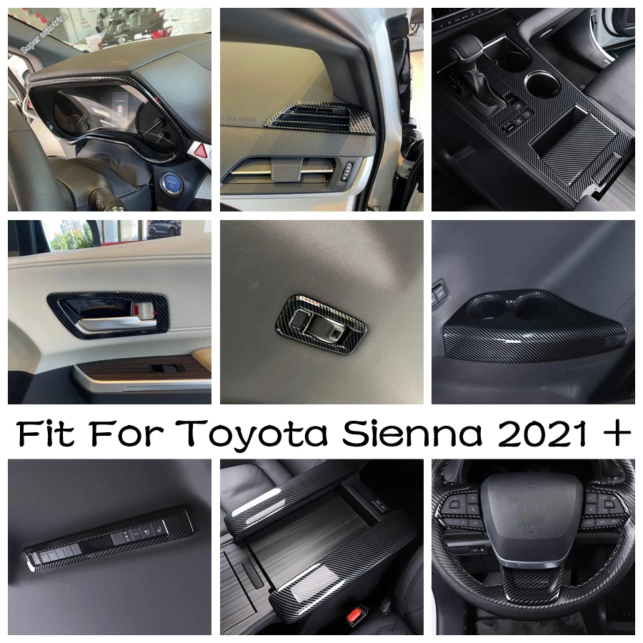Рулевое колесо из углеродного волокна/подлокотник/чаша для дверной ручки/крышка для колонки стойки A, отделка для интерьера Toyota Sienna 2021 2022
Рулевое колесо из углеродного волокна/подлокотник/чаша для дверной ручки/крышка для колонки стойки A, отделка для интерьера Toyota Sienna 2021 2022