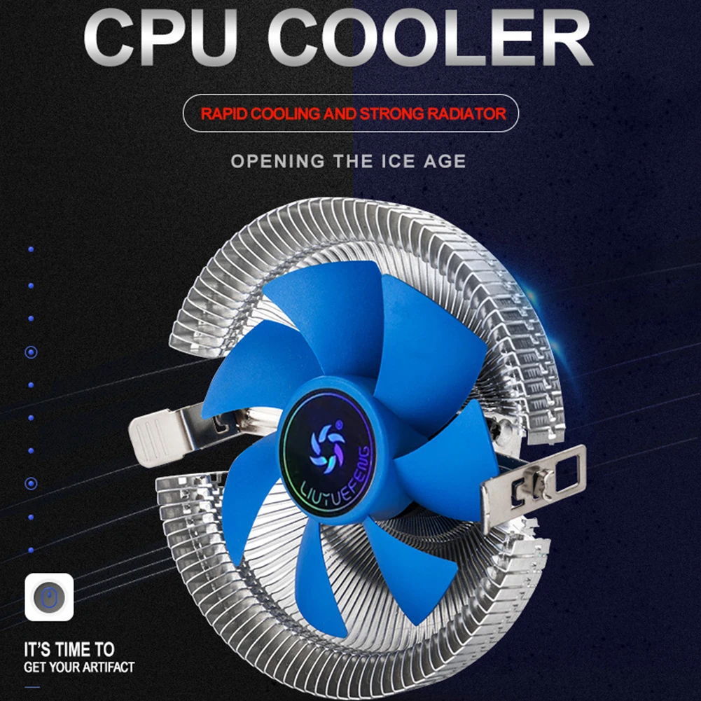 Universal CPU 1800RPM Silent Cooler Desktop Computer PC Cooler LED Aluminum Heatsink Fan for LGA 775 1150 1155 1156 1200 AMD
Universal CPU 1800RPM Silent Cooler Desktop Computer PC Cooler LED Aluminum Heatsink Fan for LGA 775 1150 1155 1156 1200 AMD