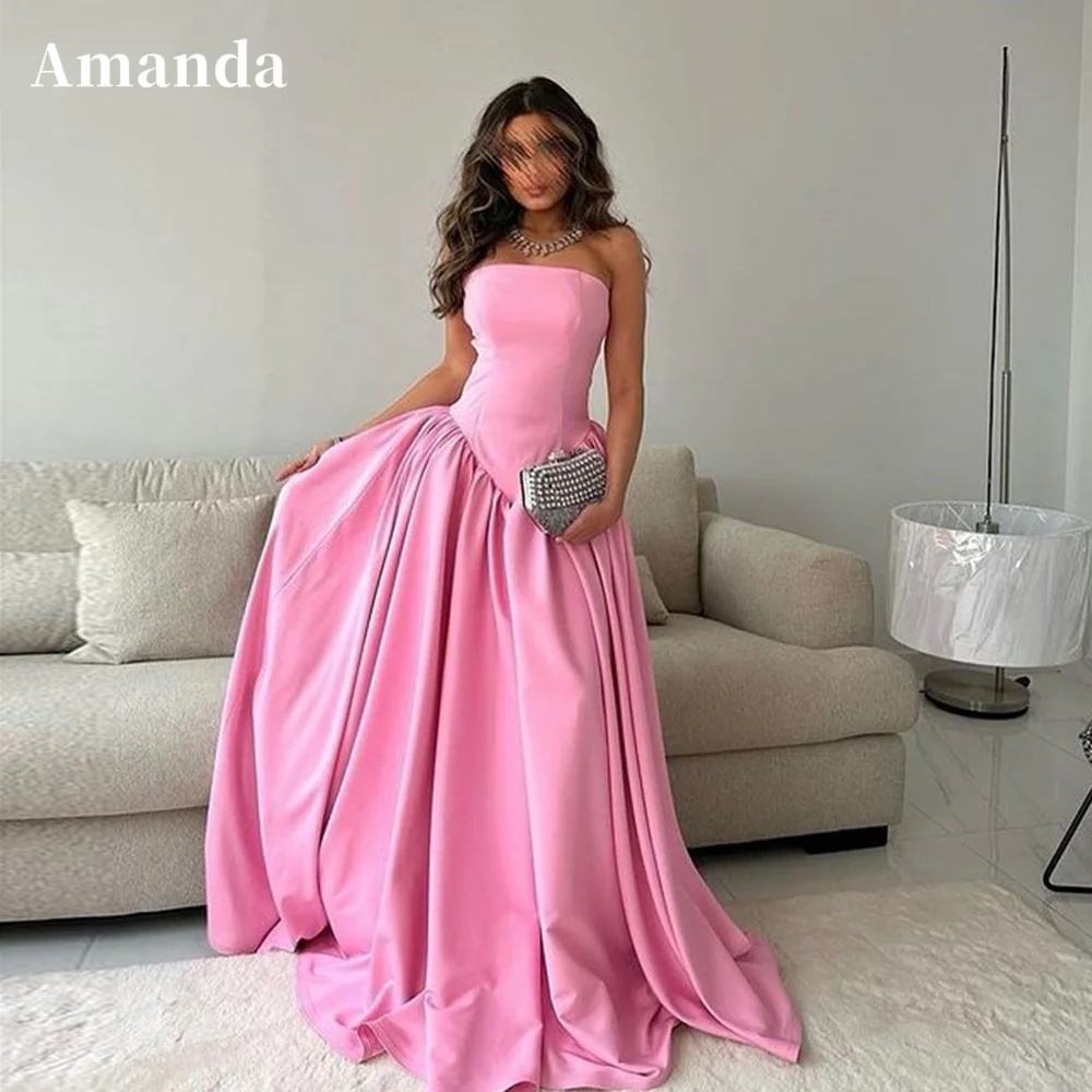 Вечернее атласное платье-трапеция Amanda без бретелек, простое платье для выпускного вечера, без рукавов, 2023
Вечернее атласное платье-трапеция Amanda без бретелек, простое платье для выпускного вечера, без рукавов, 2023