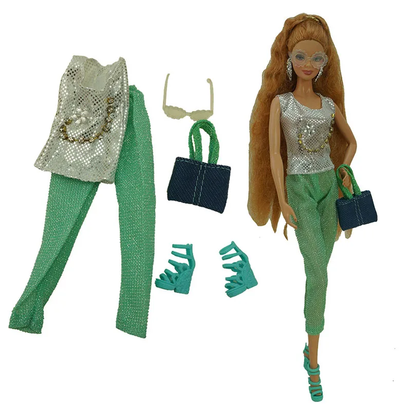 Green 11.5" Doll Outfits Set For Barbie Doll Clothes Shirt Tops Pants Shoes Bag Glasses 1/6 BJD Dolls Accessories Toys Girl Gift
Green 11.5" Doll Outfits Set For Barbie Doll Clothes Shirt Tops Pants Shoes Bag Glasses 1/6 BJD Dolls Accessories Toys Girl Gift