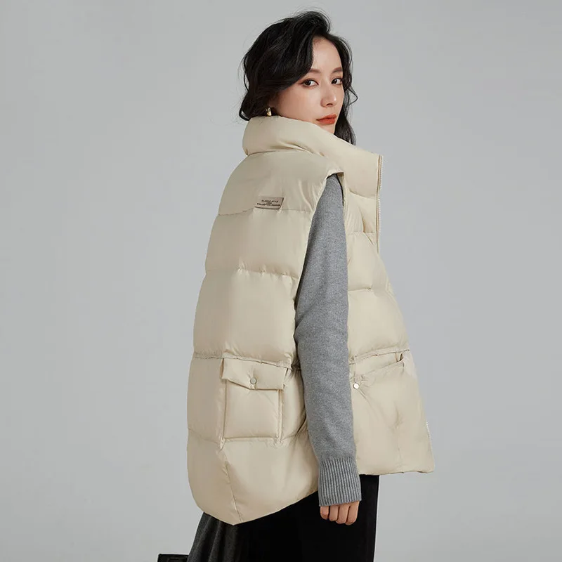 2022 autumn and winter new hot-selling ladies down vest loose and thick white duck down warm vest vest design waist jacket
2022 autumn and winter new hot-selling ladies down vest loose and thick white duck down warm vest vest design waist jacket