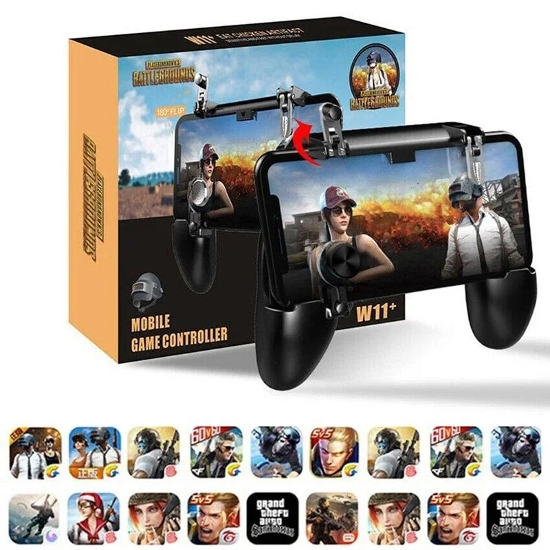 W11+ PUGB Mobile Game Controller Free Fire PUBG Mobile Joystick Gamepad Metal L1 R1 Button for iPhone Gaming Pad Android
W11+ PUGB Mobile Game Controller Free Fire PUBG Mobile Joystick Gamepad Metal L1 R1 Button for iPhone Gaming Pad Android
