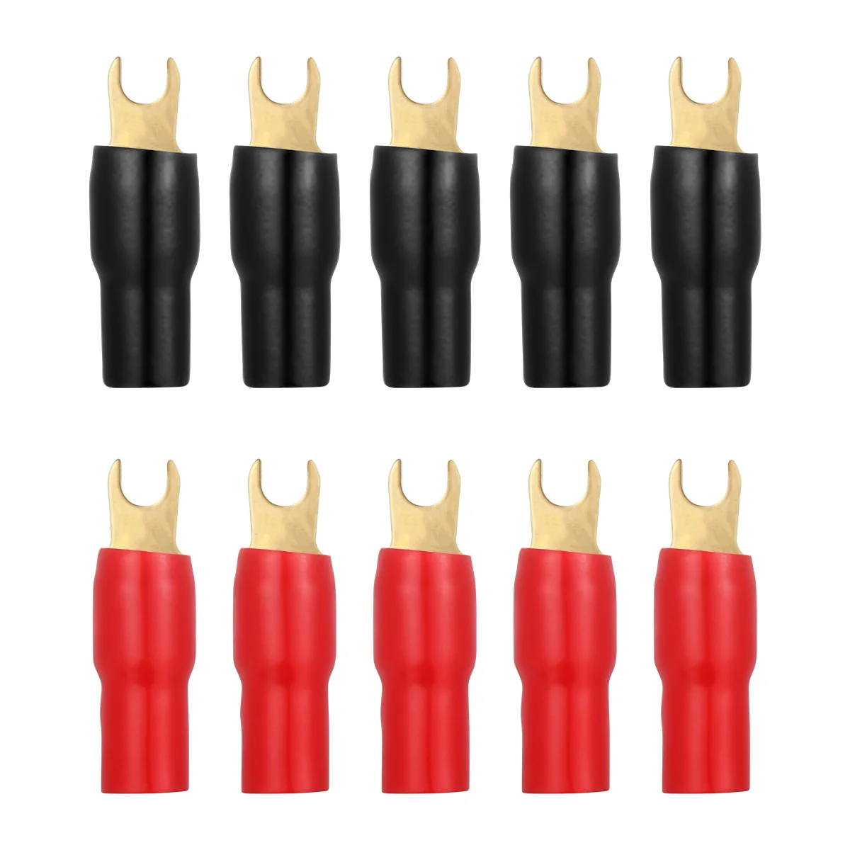 Crimp Connectors Spade Terminal Anti-leakage Crimp Barrier Spades Speaker Wire Connectors Copper Spade 4ga Terminal
Crimp Connectors Spade Terminal Anti-leakage Crimp Barrier Spades Speaker Wire Connectors Copper Spade 4ga Terminal