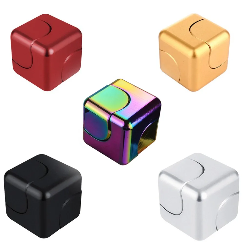 

Красочный квадратный фиджет-Спиннер, волшебный куб, металлический Спиннинг, фиджет-игрушка, настольные игрушки для снятия стресса, бесконечные кубики, подарки для детей