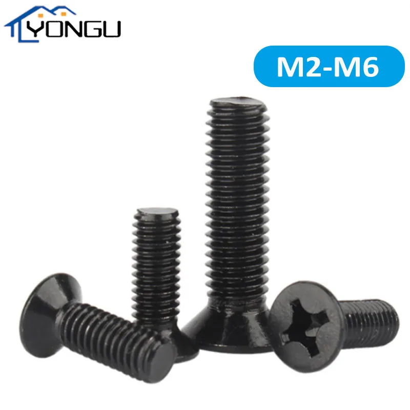 Black Flat Head Countersunk Head Screw Bolts 304 Stainless Steel Cross Phillips Flat Bolt Furniture Screws M2 M2.5 M3 M4 M5 M6
Black Flat Head Countersunk Head Screw Bolts 304 Stainless Steel Cross Phillips Flat Bolt Furniture Screws M2 M2.5 M3 M4 M5 M6