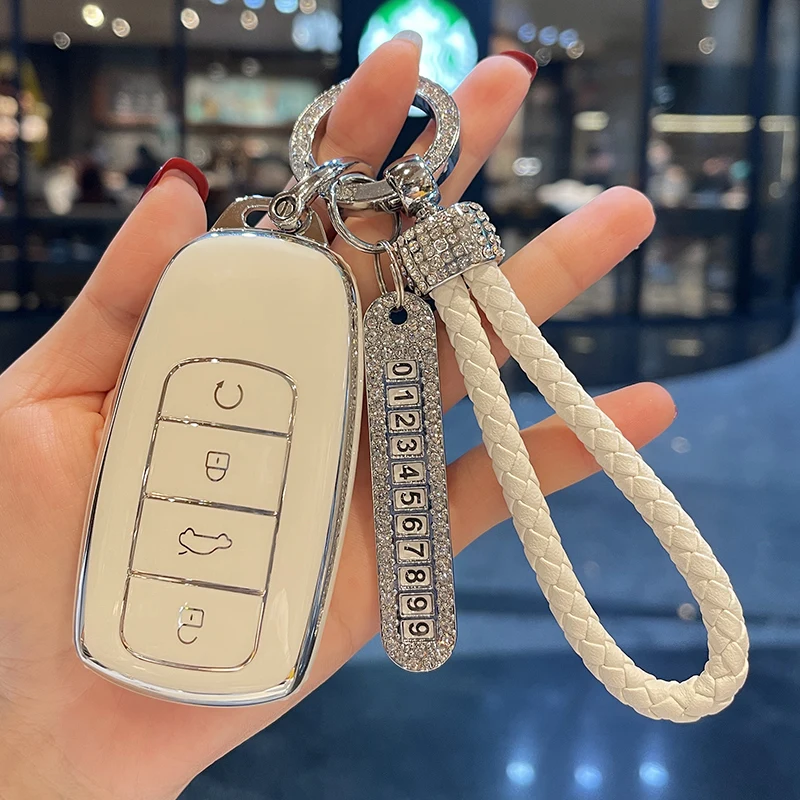Leather Keychain Keyring TPU Car Key Case Cover for Chery Tiggo 4 5X 7 Pro 8 Exeed Txl Tx Lx ARRIZO7 E3 E5 A3 A5 Tiggo 3 5 3X
Leather Keychain Keyring TPU Car Key Case Cover for Chery Tiggo 4 5X 7 Pro 8 Exeed Txl Tx Lx ARRIZO7 E3 E5 A3 A5 Tiggo 3 5 3X