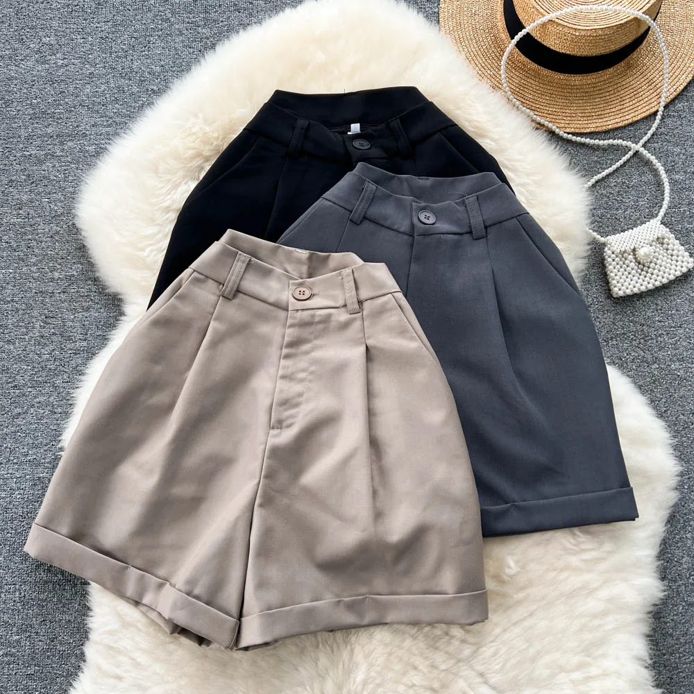 Casual Minimalist Wind Suit Pants Female Summer Temperament Simple Pure Color Wide Leg High Waist Hundred Loose Thin Short Pants
Casual Minimalist Wind Suit Pants Female Summer Temperament Simple Pure Color Wide Leg High Waist Hundred Loose Thin Short Pants