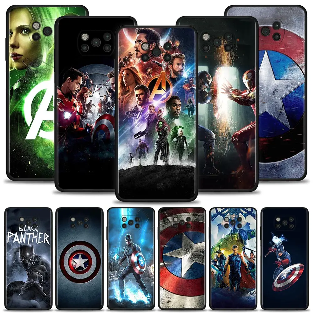 Чехол для телефона с изображением Капитана Америка Marvel Xiaomi Poco X3 GT X4 NFC M3 M4 Pro Pocophone F1