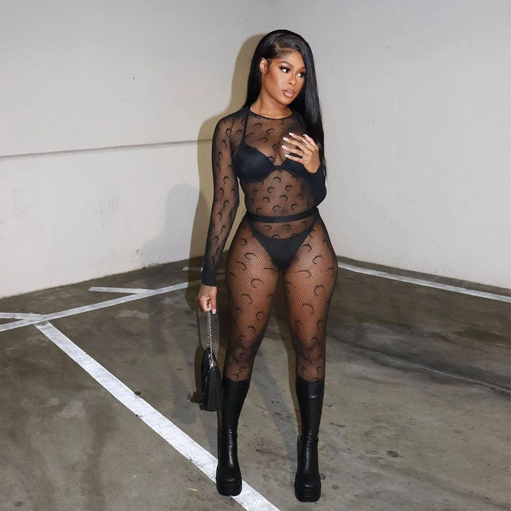 Female Two Piece Set Women Sexy Top And Pants 2 Pcs Mesh Perspective Club Wear Clothing Ladies Pantsuit Outfits
Female Two Piece Set Women Sexy Top And Pants 2 Pcs Mesh Perspective Club Wear Clothing Ladies Pantsuit Outfits