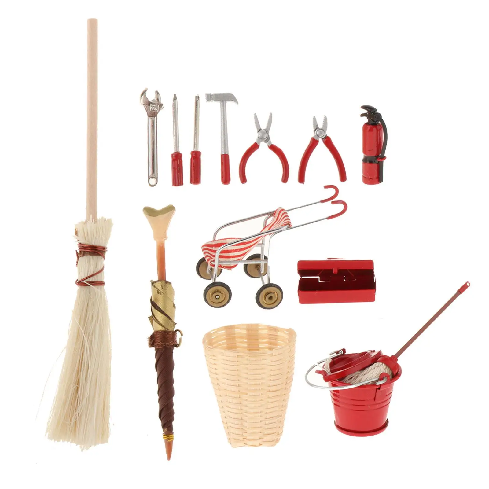 14 Pieces Miniature Dollhouse Garden Tools Kids Cleaning toy garden Tools Mini Ornament Garden Furniture Miniature Garden Tools 
14 Pieces Miniature Dollhouse Garden Tools Kids Cleaning toy garden Tools Mini Ornament Garden Furniture Miniature Garden Tools