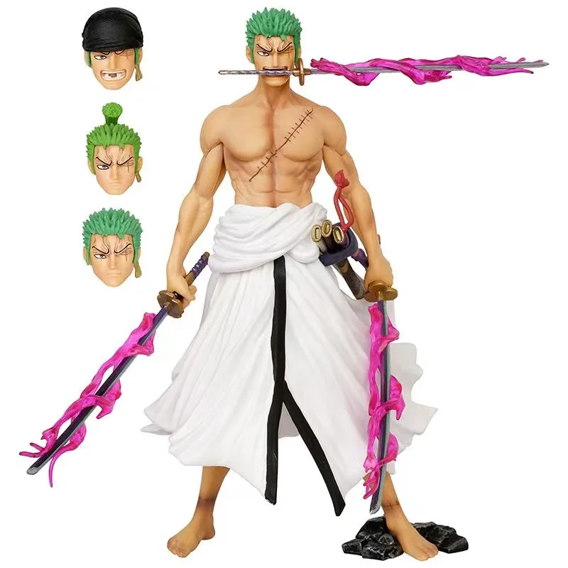 25.5CM Anime One Piece Figure Change Head Roronoa Zoro Action PVC Statue Zoro Figurine Collection Model Toys For Children Gifts
25.5CM Anime One Piece Figure Change Head Roronoa Zoro Action PVC Statue Zoro Figurine Collection Model Toys For Children Gifts