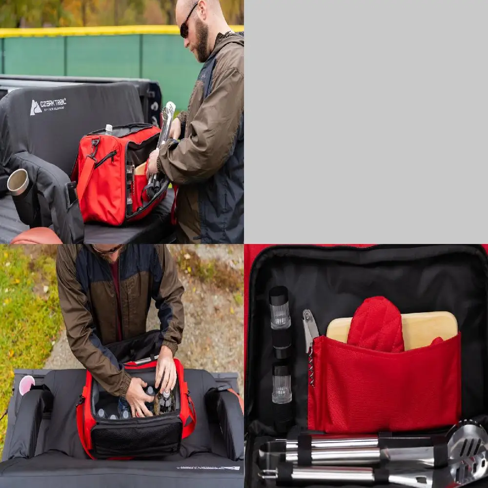 Party Package for Camping, BBQ, Picnics or Tailgates. "Stylish and Cool Outdoor Double-Sided Tailgate Cooler with Bonus Utensils
Party Package for Camping, BBQ, Picnics or Tailgates. "Stylish and Cool Outdoor Double-Sided Tailgate Cooler with Bonus Utensils