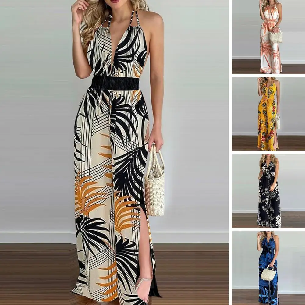 Terrific Lady Jumpsuit Deep V Neck Backless Women Jumpsuit Halter Neck Summer Romper
Terrific Lady Jumpsuit Deep V Neck Backless Women Jumpsuit Halter Neck Summer Romper