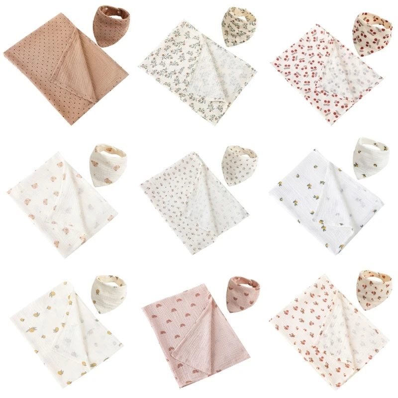 Baby Bibs with Blanket Set Double-layer Absorbent Cotton Babies Bibs for Feeding & Teething Newborn Wipe Sleeping Blanket
Baby Bibs with Blanket Set Double-layer Absorbent Cotton Babies Bibs for Feeding & Teething Newborn Wipe Sleeping Blanket