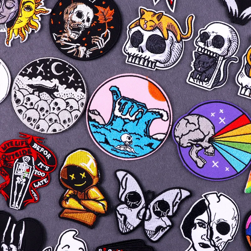 Hippie Punk Flame Embroidered Patches For Clothing DIY Iron On Patch On Clothes Thermoadhesive Patches Jacket Skull Patch Badge
Hippie Punk Flame Embroidered Patches For Clothing DIY Iron On Patch On Clothes Thermoadhesive Patches Jacket Skull Patch Badge