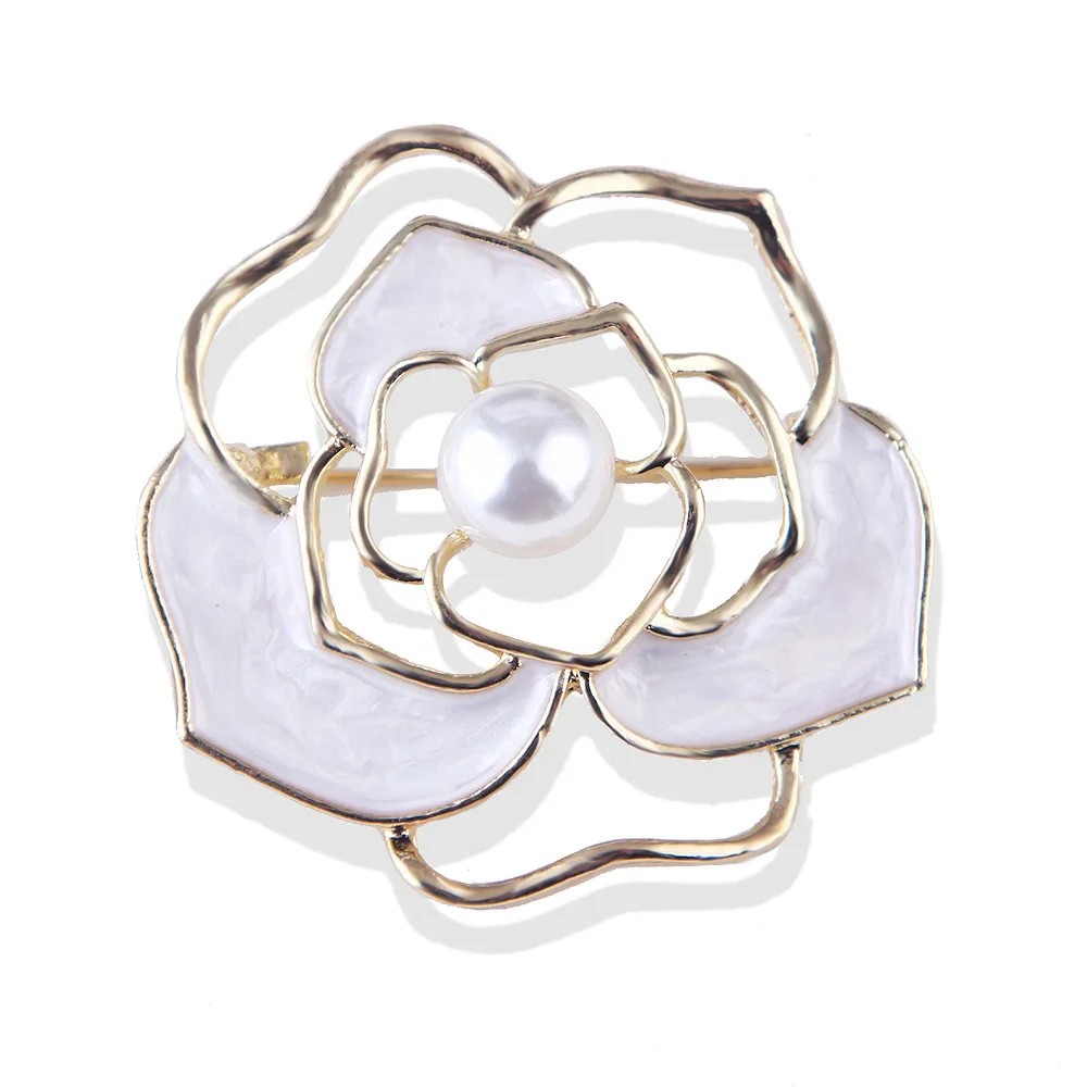 TULX White Enamel Pearl Flower Camellia Brooches Hollow Out Badge Pin Vintage Elegant Collar Pins Party Accessories Jewelry
TULX White Enamel Pearl Flower Camellia Brooches Hollow Out Badge Pin Vintage Elegant Collar Pins Party Accessories Jewelry