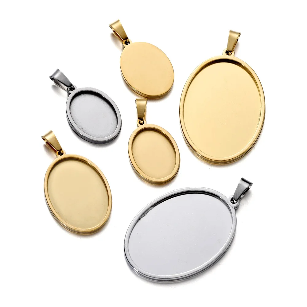 5pcs/Pack Stainless Steel Gold Pendant Blank Setting Cabochon Base Cameo Charm Pendant For DIY Jewelry Crafts Making Accessories
5pcs/Pack Stainless Steel Gold Pendant Blank Setting Cabochon Base Cameo Charm Pendant For DIY Jewelry Crafts Making Accessories