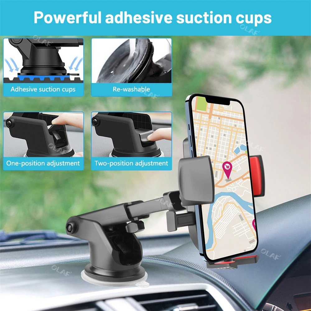 OLAF Car Phone Holder Stand Gravity Car Suction Cup Phone Stand for Mobile Phone for iPhone 13 12 Xiaomi Redmi Samsung Huawei
OLAF Car Phone Holder Stand Gravity Car Suction Cup Phone Stand for Mobile Phone for iPhone 13 12 Xiaomi Redmi Samsung Huawei