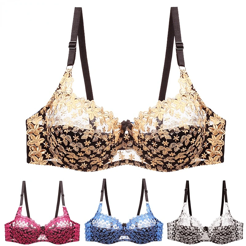 New Arrivals Embroidery Women Bra C D Cup Sexy Lace Hollow Out Underwear Large Size Lingerie Bra Ropa Interior Femenina
New Arrivals Embroidery Women Bra C D Cup Sexy Lace Hollow Out Underwear Large Size Lingerie Bra Ropa Interior Femenina