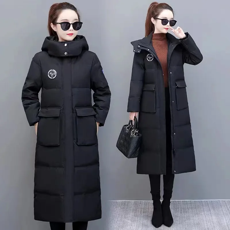 Down Jacket Winter Women's Mid-Length Thick Warm Fashion Jacket Removable Hood White Duck Down Jacket Windproof Coat
Down Jacket Winter Women's Mid-Length Thick Warm Fashion Jacket Removable Hood White Duck Down Jacket Windproof Coat