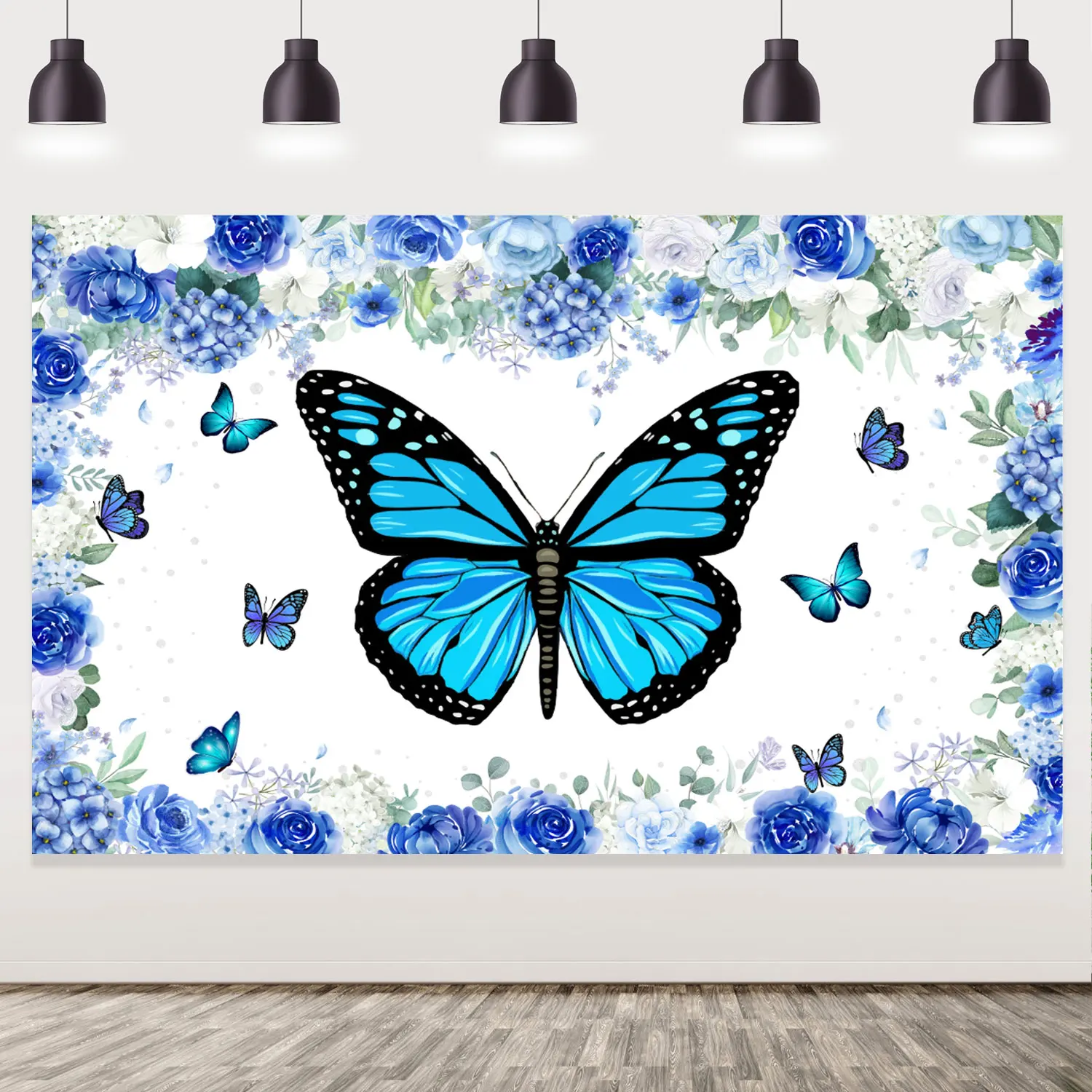 Butterfly Birthday Party Decorations Blue Flower Butterfly Theme Backdrop Girl Party Baby Shower Photograph Background Supplies
Butterfly Birthday Party Decorations Blue Flower Butterfly Theme Backdrop Girl Party Baby Shower Photograph Background Supplies