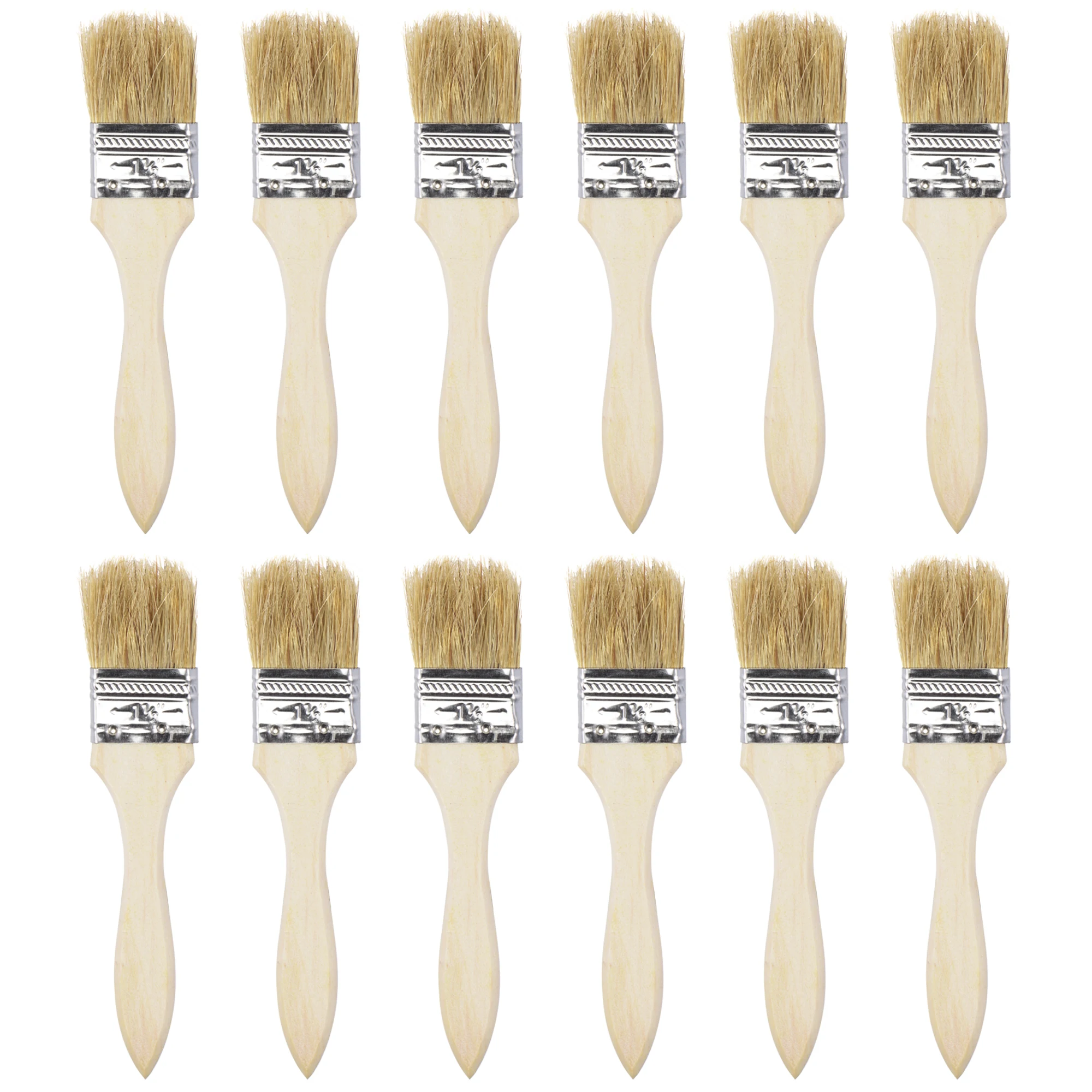 Uxcell 12 Pcs 2.5 Inch Paint Brush Natural Bristle Flat Edge with Wood Handle Wall Treatment Tool for Paint, Varnishes, Glue
Uxcell 12 Pcs 2.5 Inch Paint Brush Natural Bristle Flat Edge with Wood Handle Wall Treatment Tool for Paint, Varnishes, Glue