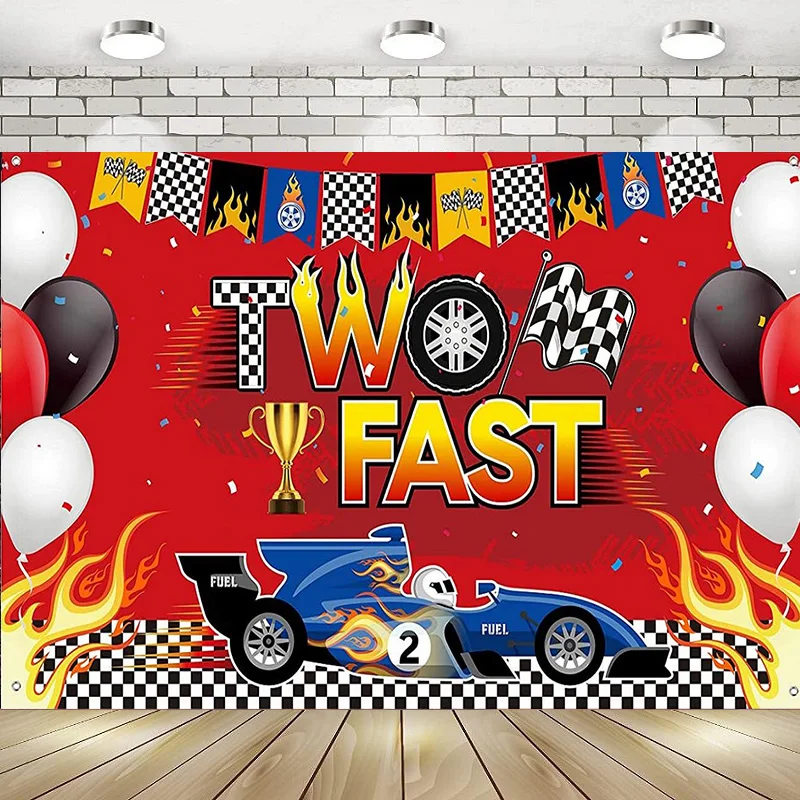 Two Fast Birthday Photography Backdrop Decorations Racing Theme Party Decorations Racing Car Background Banner Poster
Two Fast Birthday Photography Backdrop Decorations Racing Theme Party Decorations Racing Car Background Banner Poster