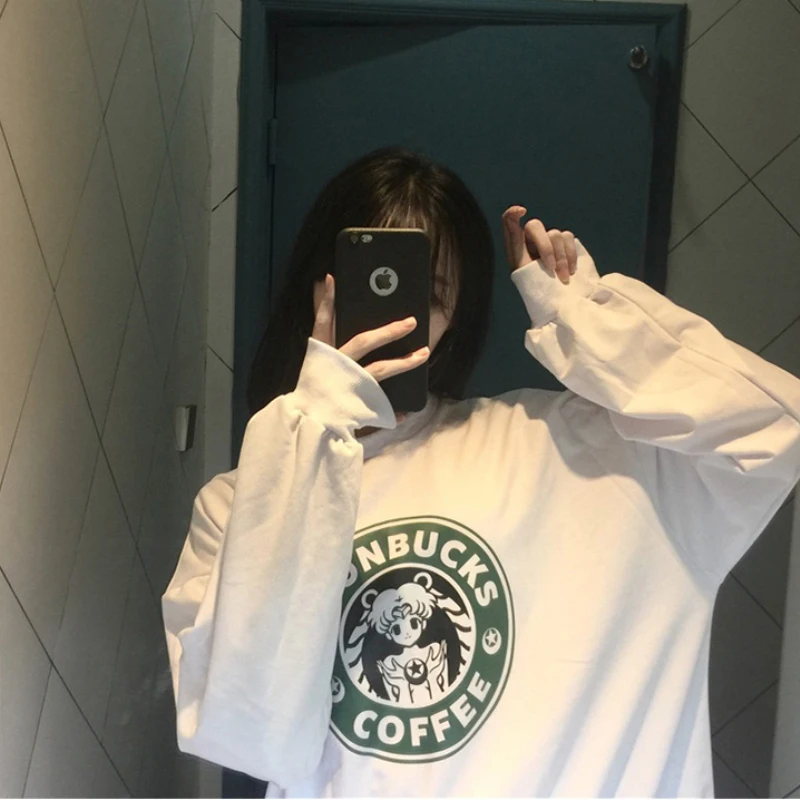 Women Sweatshirts 2022 Y2k Korean O-neck Knitted Pullovers MOONBUCKS Printed Autumn White Loose Hoodies Solid Womens Clothing
Women Sweatshirts 2022 Y2k Korean O-neck Knitted Pullovers MOONBUCKS Printed Autumn White Loose Hoodies Solid Womens Clothing