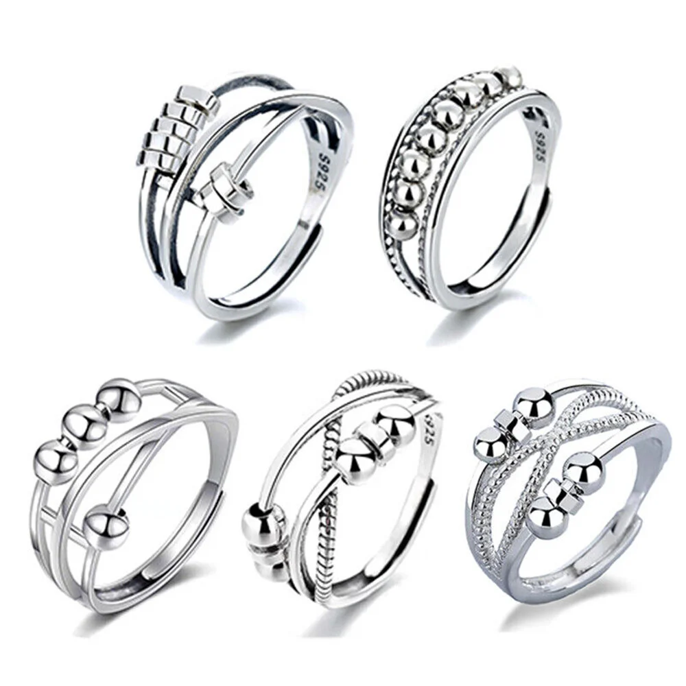 Antiestres Anillo For Women Jewelry Fidget Anxiety Womens Rings Silver 925 Anti Stress Argent Sterling Open Size Wholesale
Antiestres Anillo For Women Jewelry Fidget Anxiety Womens Rings Silver 925 Anti Stress Argent Sterling Open Size Wholesale