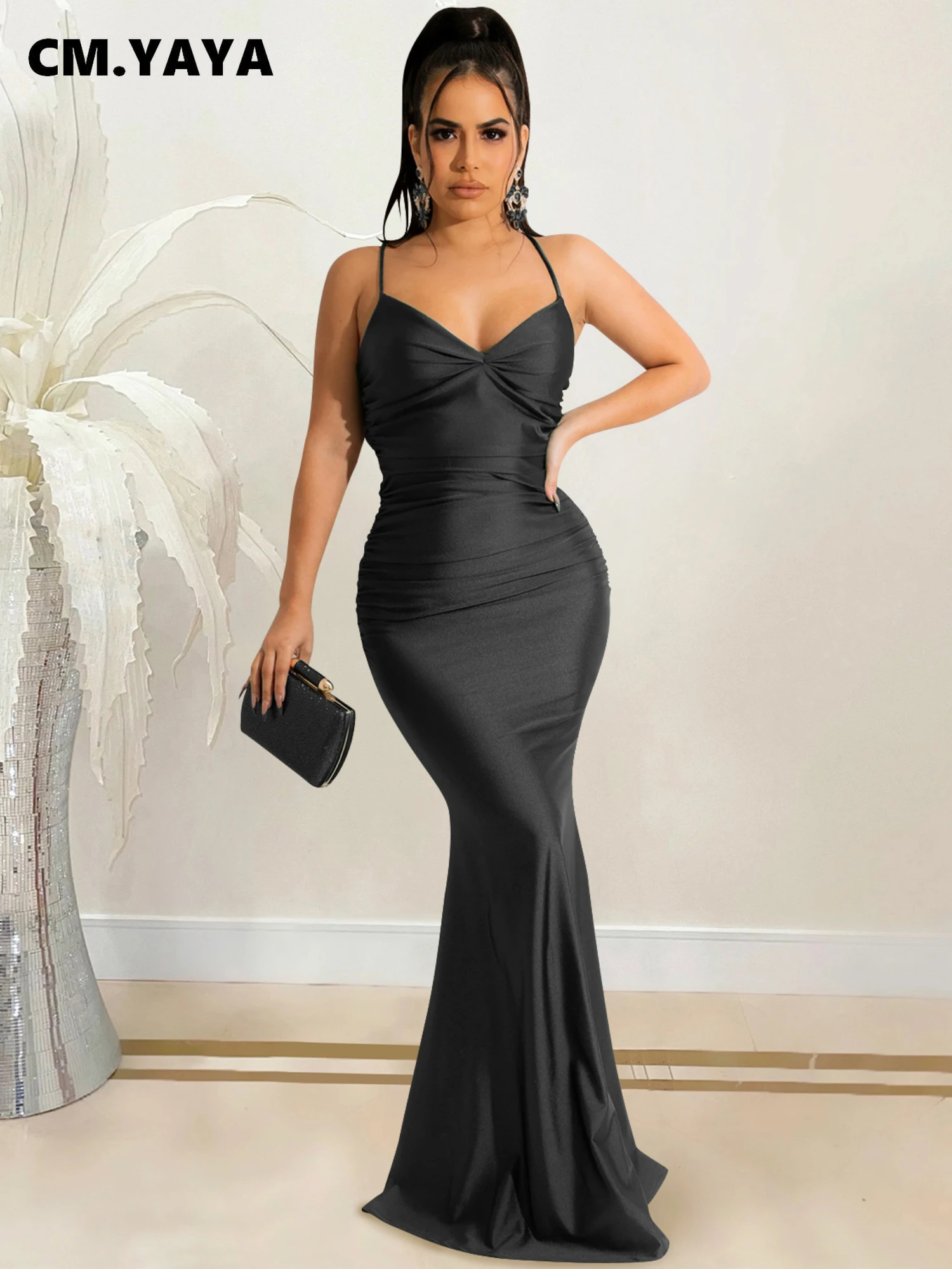 CM.YAYA Women Halter Neck Backless Satin Mermaid Bodycon Midi Maxi Dress Sexy Night Party Long Dresses 2022 Summer Spring
CM.YAYA Women Halter Neck Backless Satin Mermaid Bodycon Midi Maxi Dress Sexy Night Party Long Dresses 2022 Summer Spring
