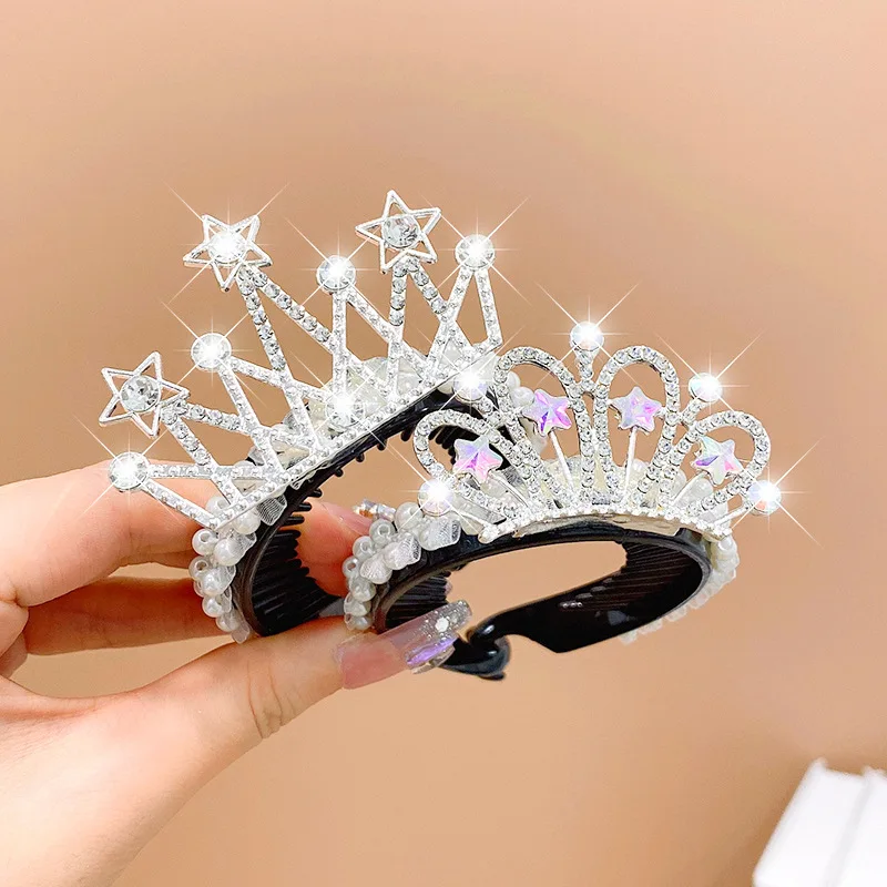 Crystal Crown Meatball Head Panfa Artifact Hair Buckle for Children and Girls Summer Fixed Hair Clip Hair Accessories Headwear 
Crystal Crown Meatball Head Panfa Artifact Hair Buckle for Children and Girls Summer Fixed Hair Clip Hair Accessories Headwear