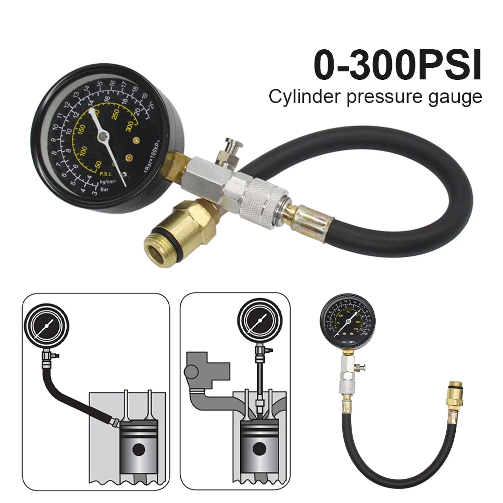 Compression Tester Kit for Diesel Engine Cylinder Pressure Gauge 300PSI Leak Detector Compression Diagnostic Tester with Adapter
Compression Tester Kit for Diesel Engine Cylinder Pressure Gauge 300PSI Leak Detector Compression Diagnostic Tester with Adapter