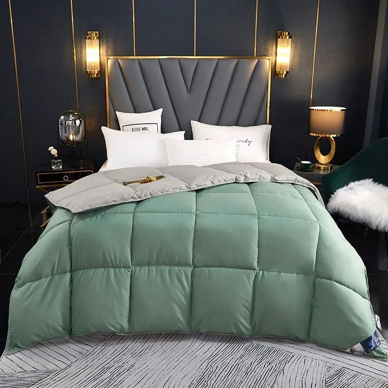 Luxury Double Bed Decorative Quilt Solid Color Style Fiber Duvet 4 Seasons Thickened Down Comforter Very Warm Winter Quilt
Luxury Double Bed Decorative Quilt Solid Color Style Fiber Duvet 4 Seasons Thickened Down Comforter Very Warm Winter Quilt